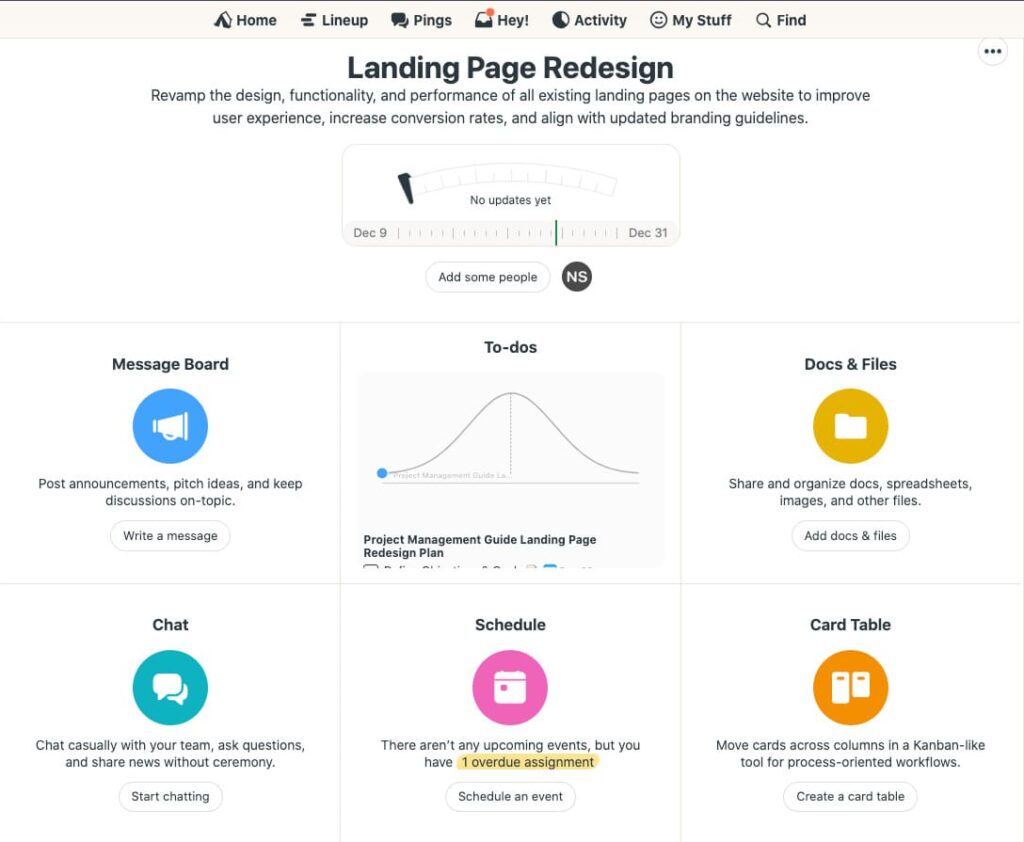 Basecamp Project management
