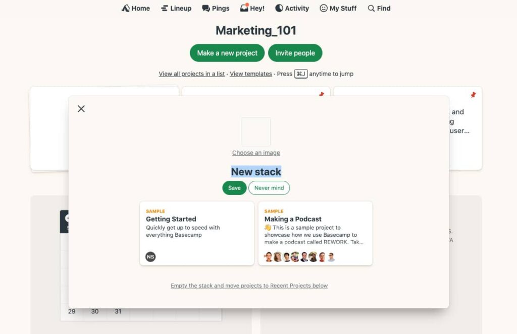 Basecamp Project management capabilities