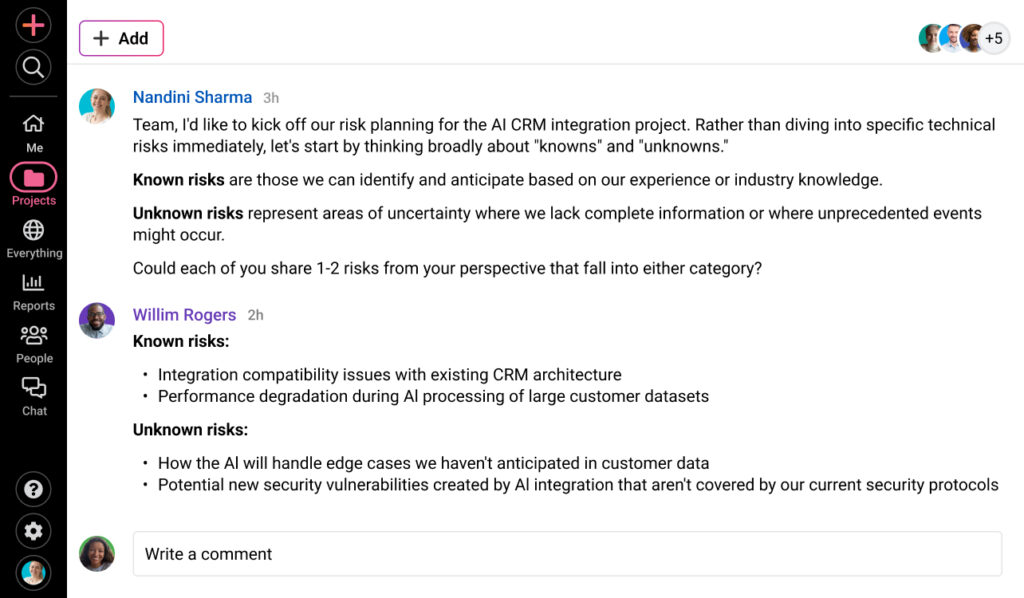 Built-in collaboration features