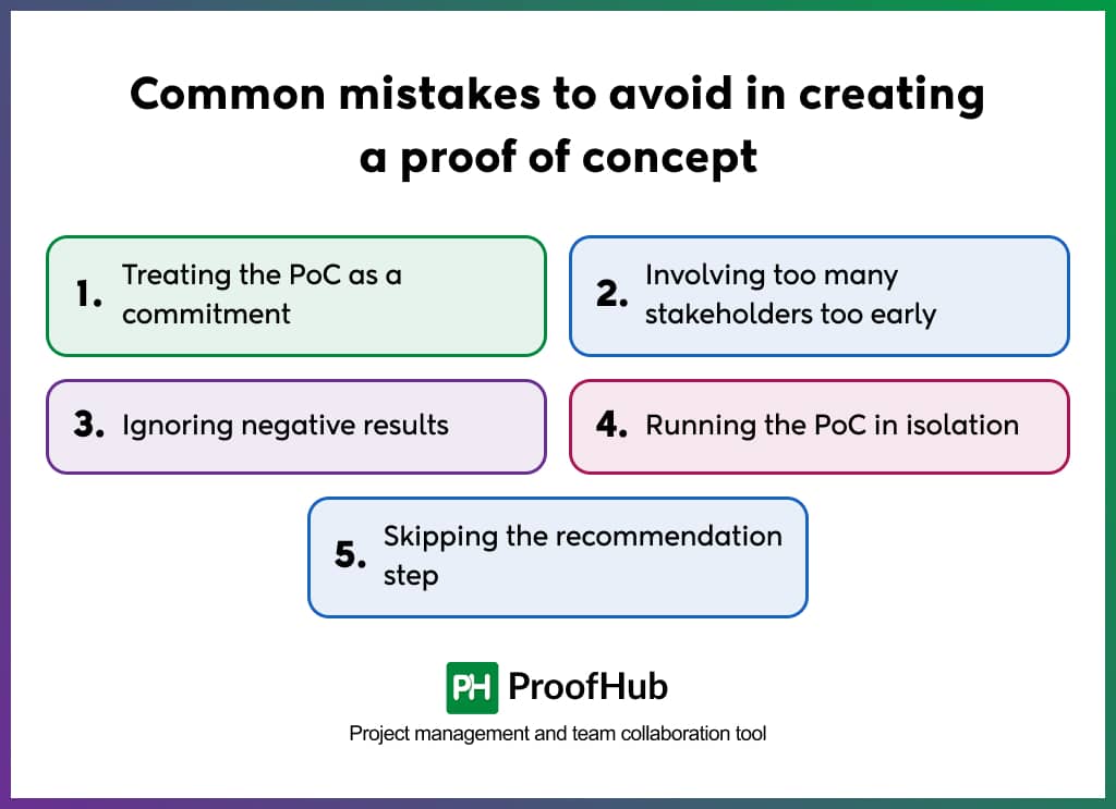 Common mistakes to avoid in creating a proof of concept