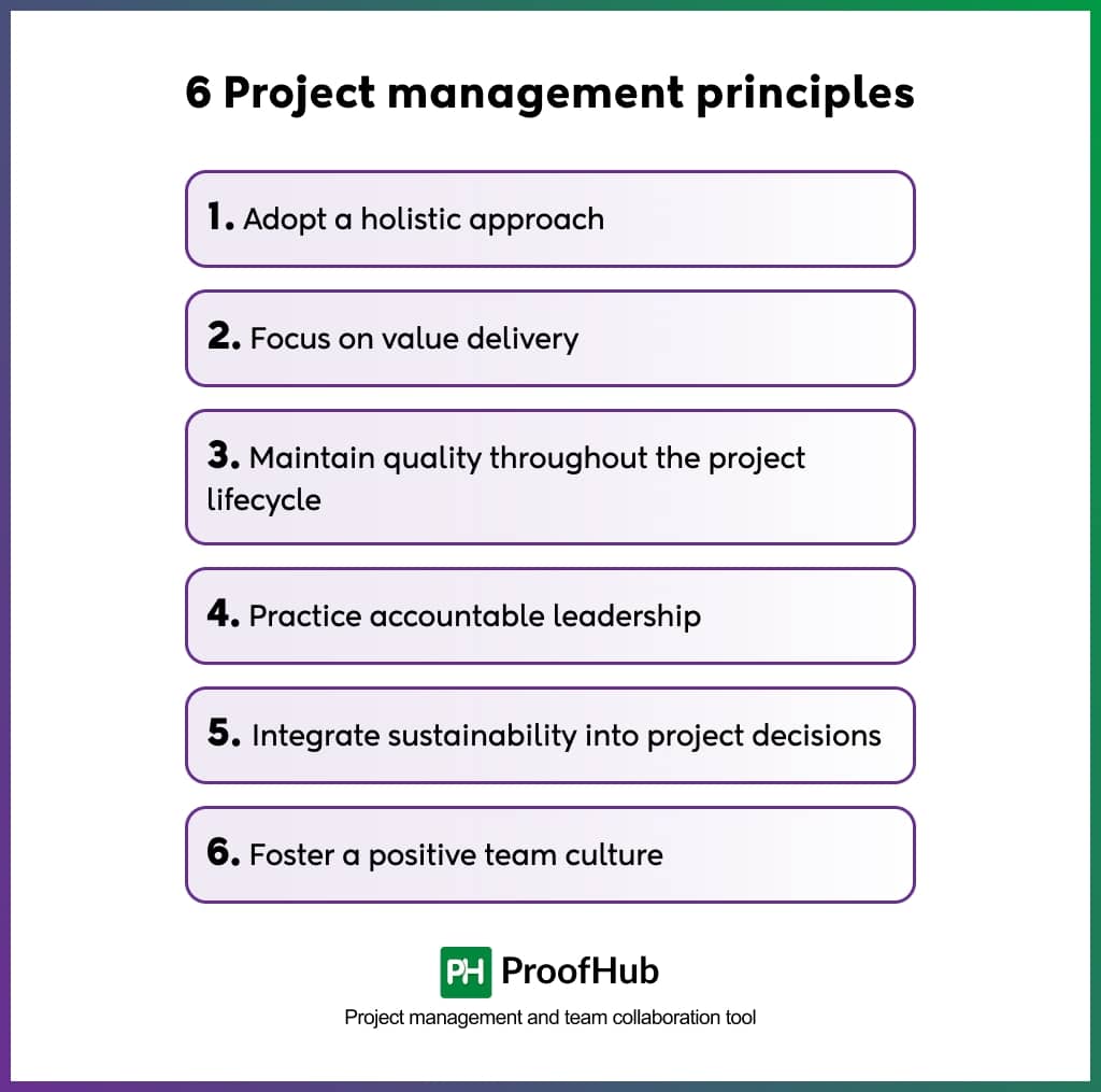 6 Project management principles