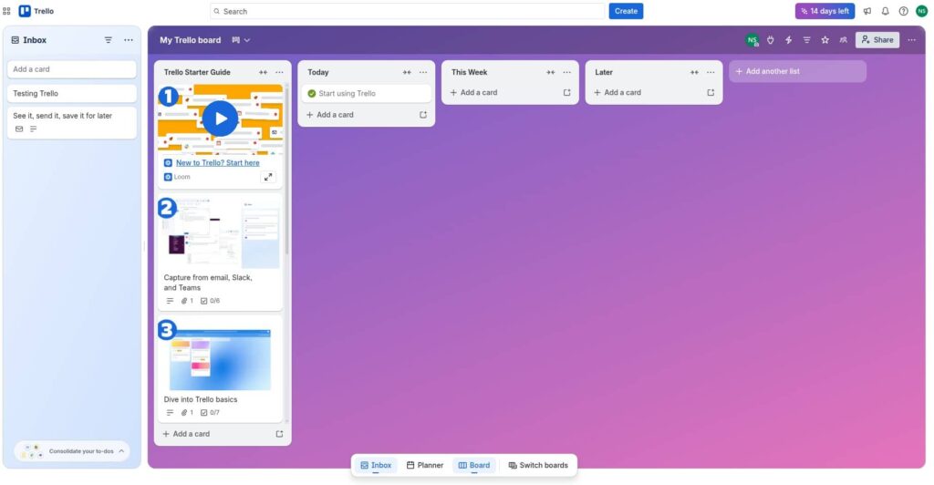 Project and task organization