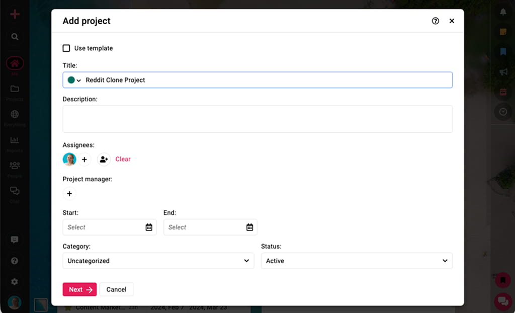 Create a project