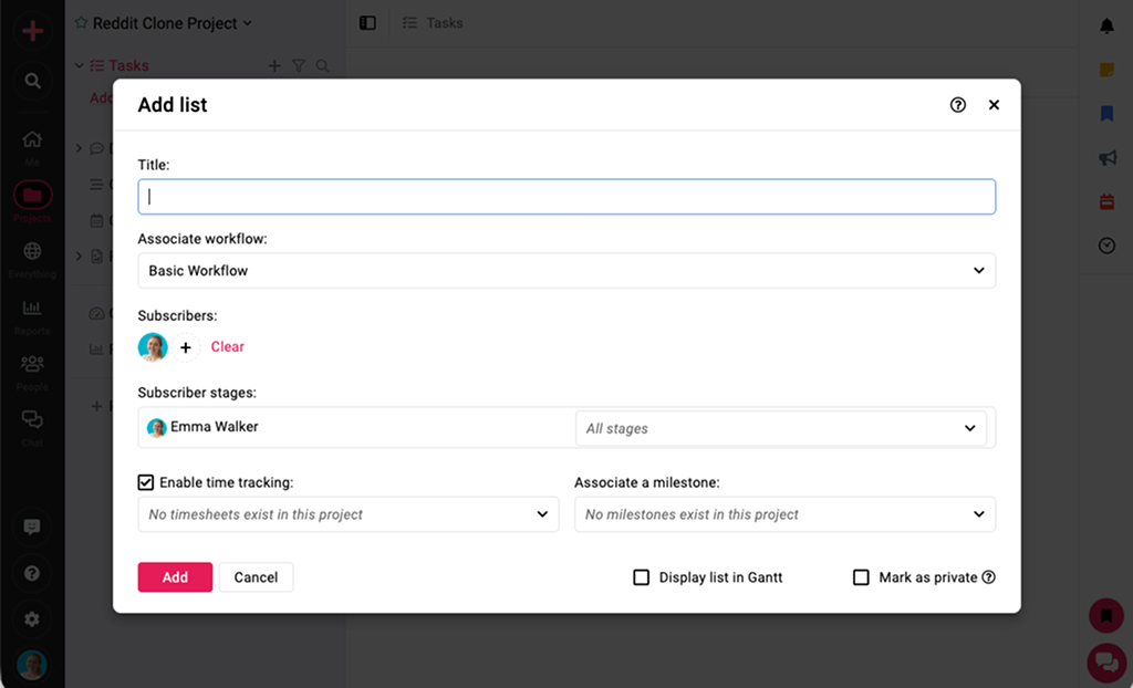 Create a task list