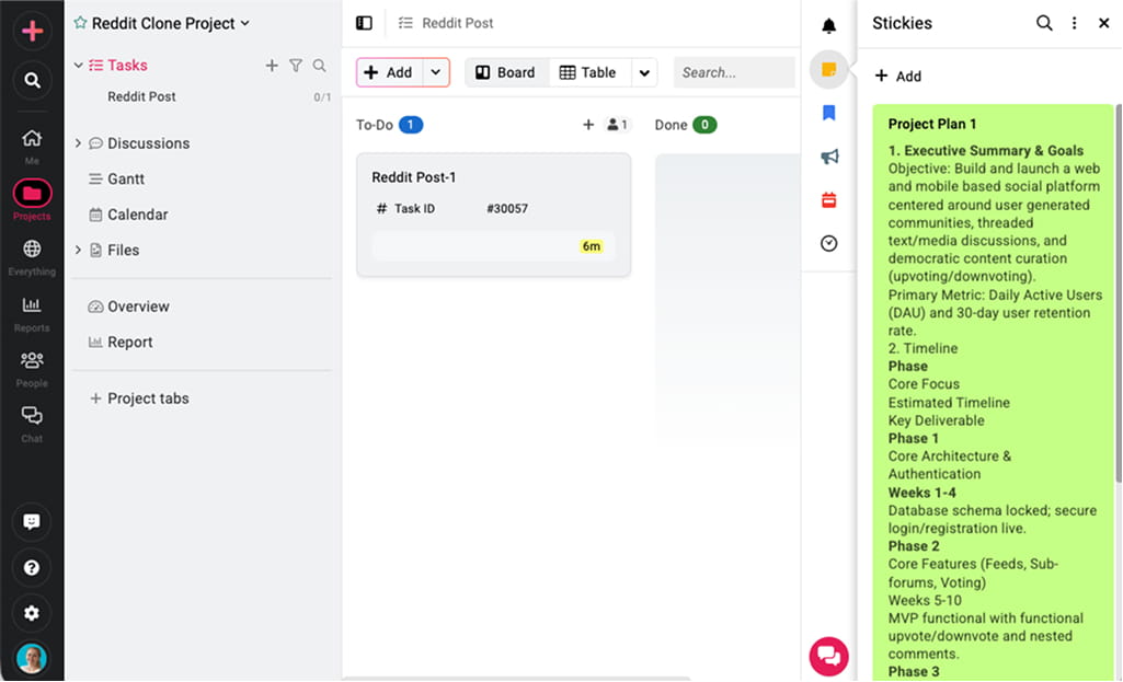 Create and share the project document ation with your team
