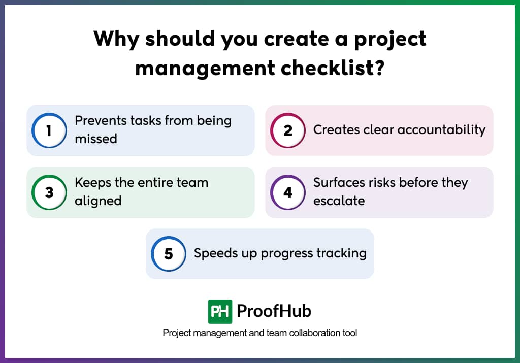 Why should you create a project management checklist