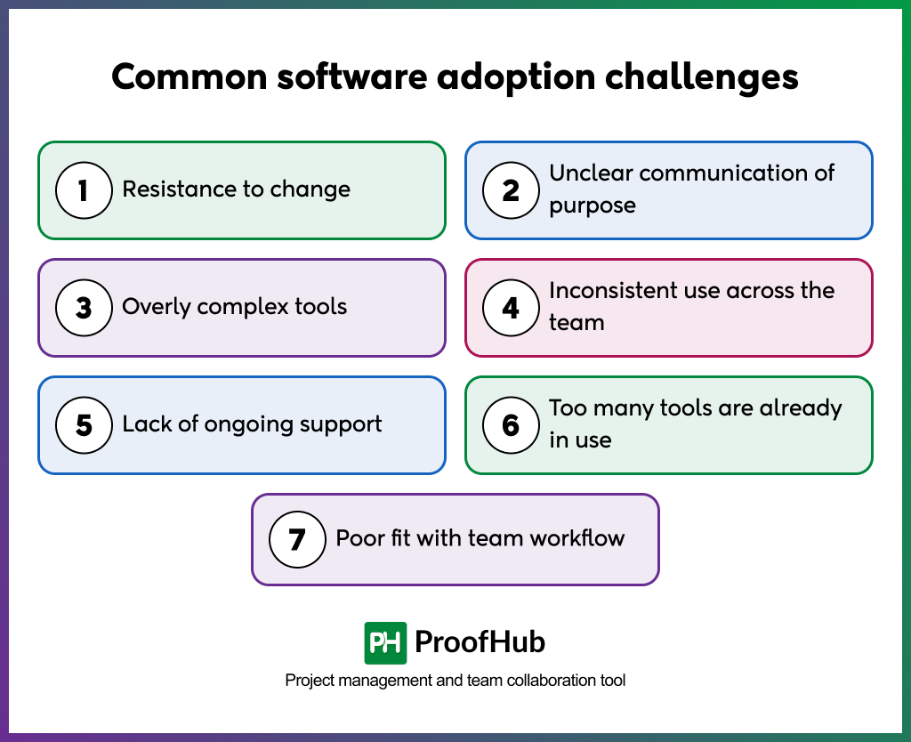 Common software adoption challenges