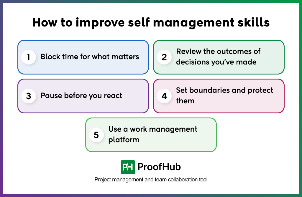 How to improve self management skills