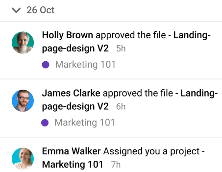 ProofHub’s task and project notifications