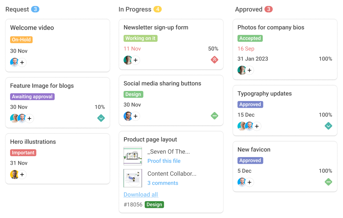 Plan, execute and deliver data in an organized way with ProofHub’s table view