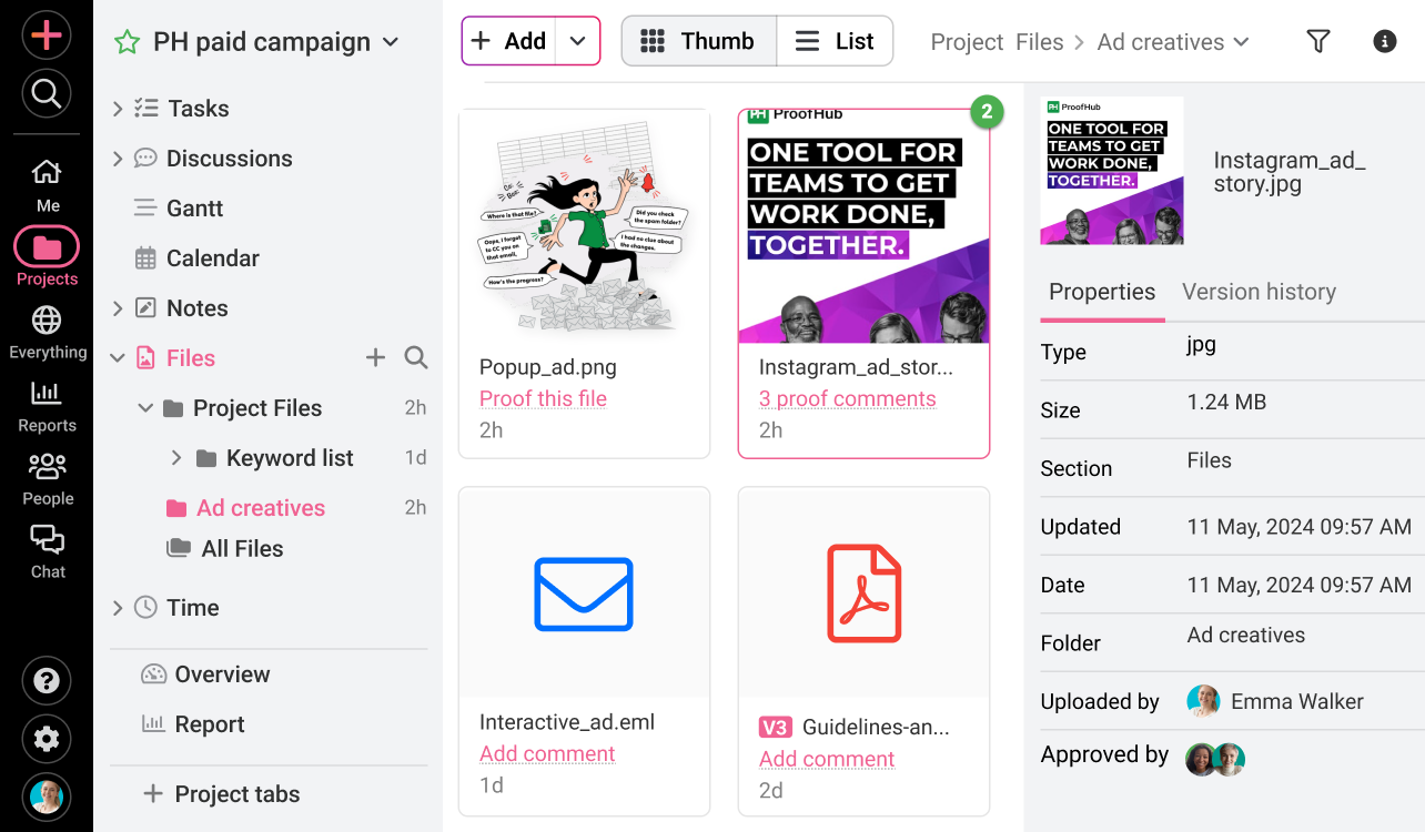 Manage all content files in one place