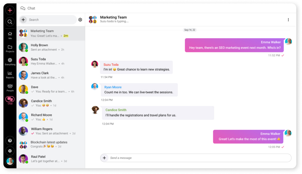Collaborate with Chat