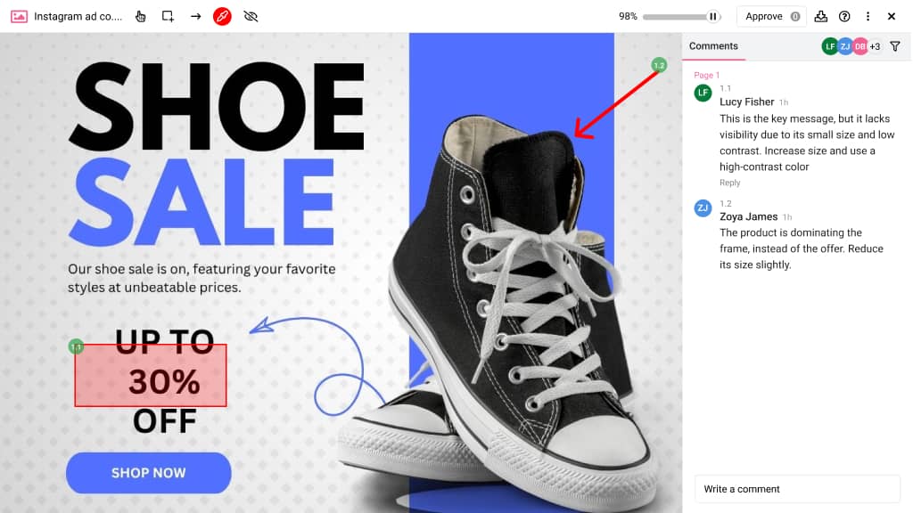 Social media creative example