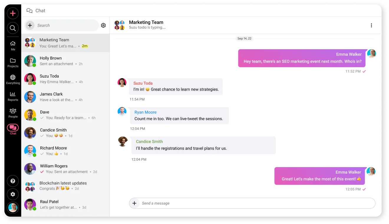 Chat in ProofHub
