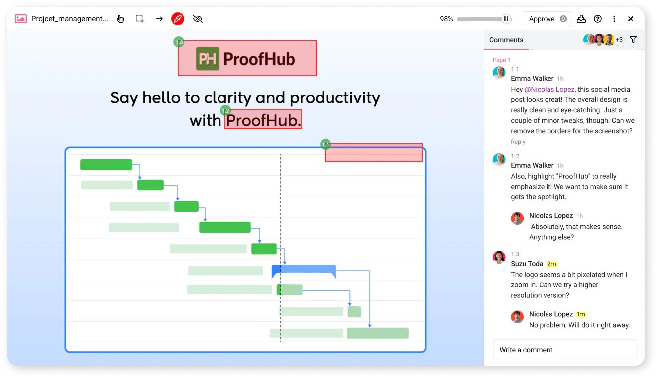 Proof files in ProofHub