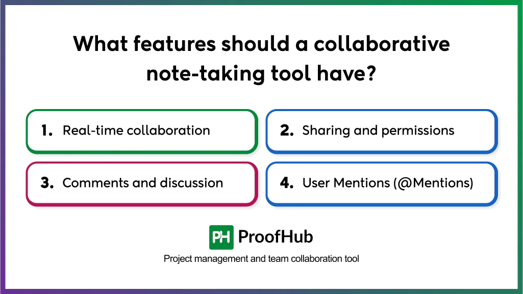 features a collaborative note-taking tool should have
