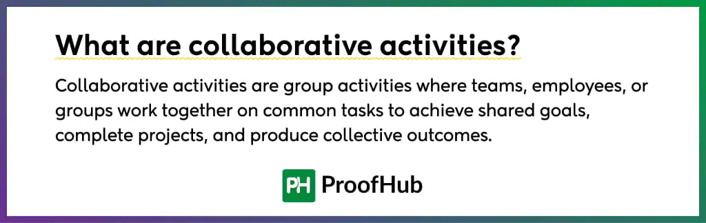collaborative activities definition