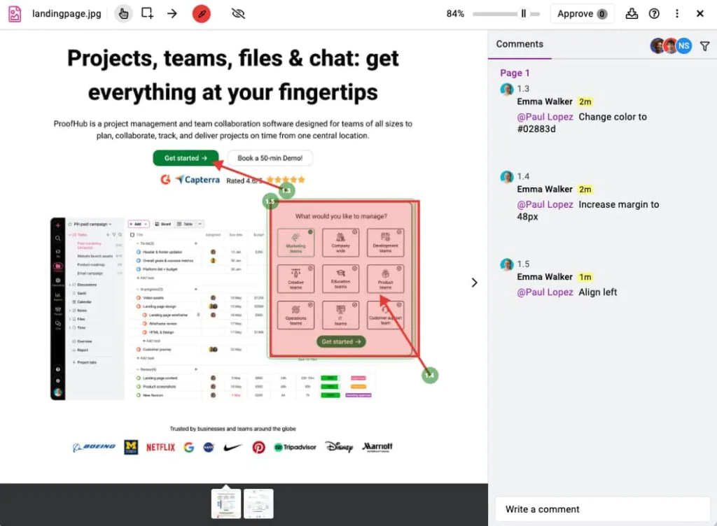 Example of homepage annotation 