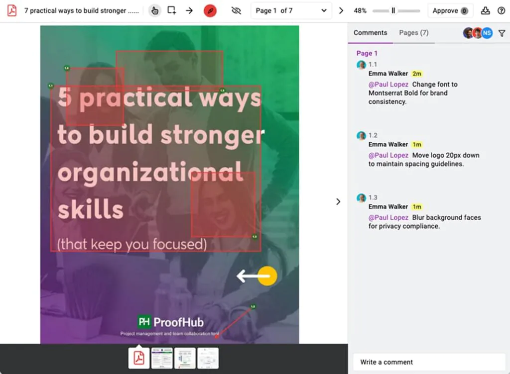 Social media graphic review