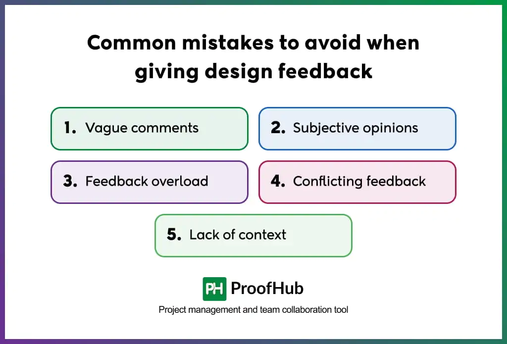 Common mistakes to avoid when giving design feedback