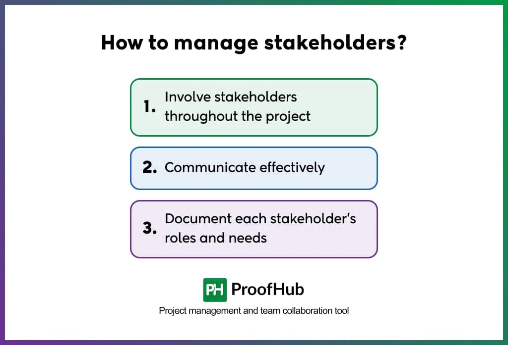How to manage stakeholders