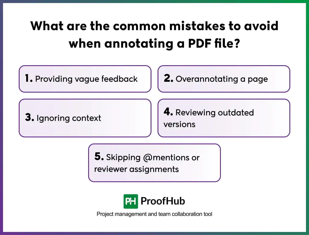 Common mistakes to avoid when annotating a PDF file