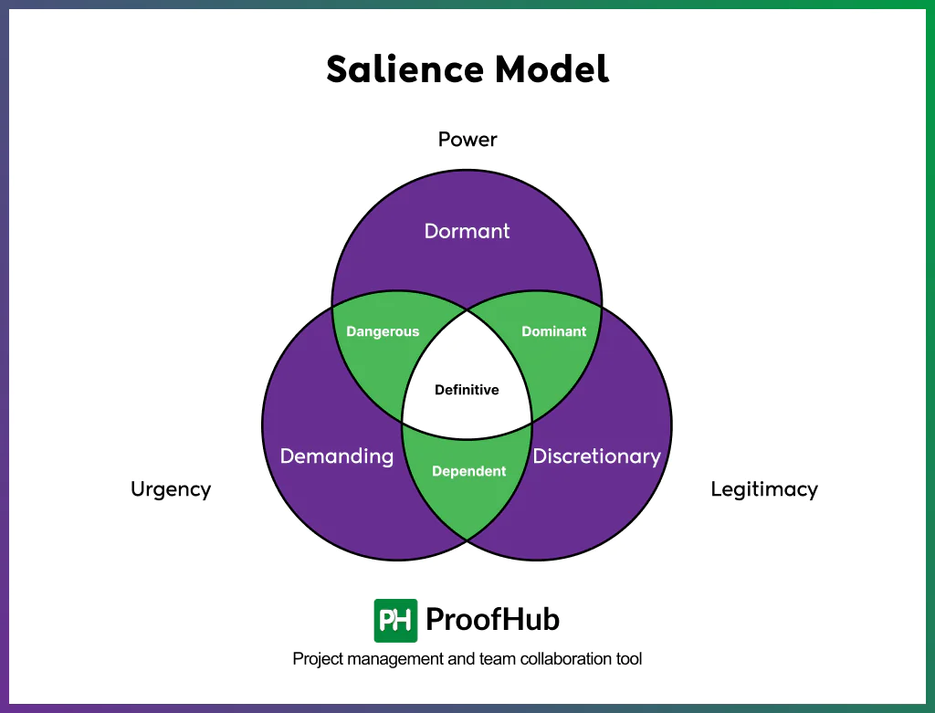 Screenshot of Salience Model of stakeholder mapping